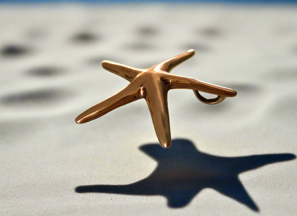 Solid Gold Starfish/SeaStar  Pendant