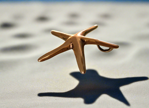 Solid Gold Starfish/SeaStar  Pendant