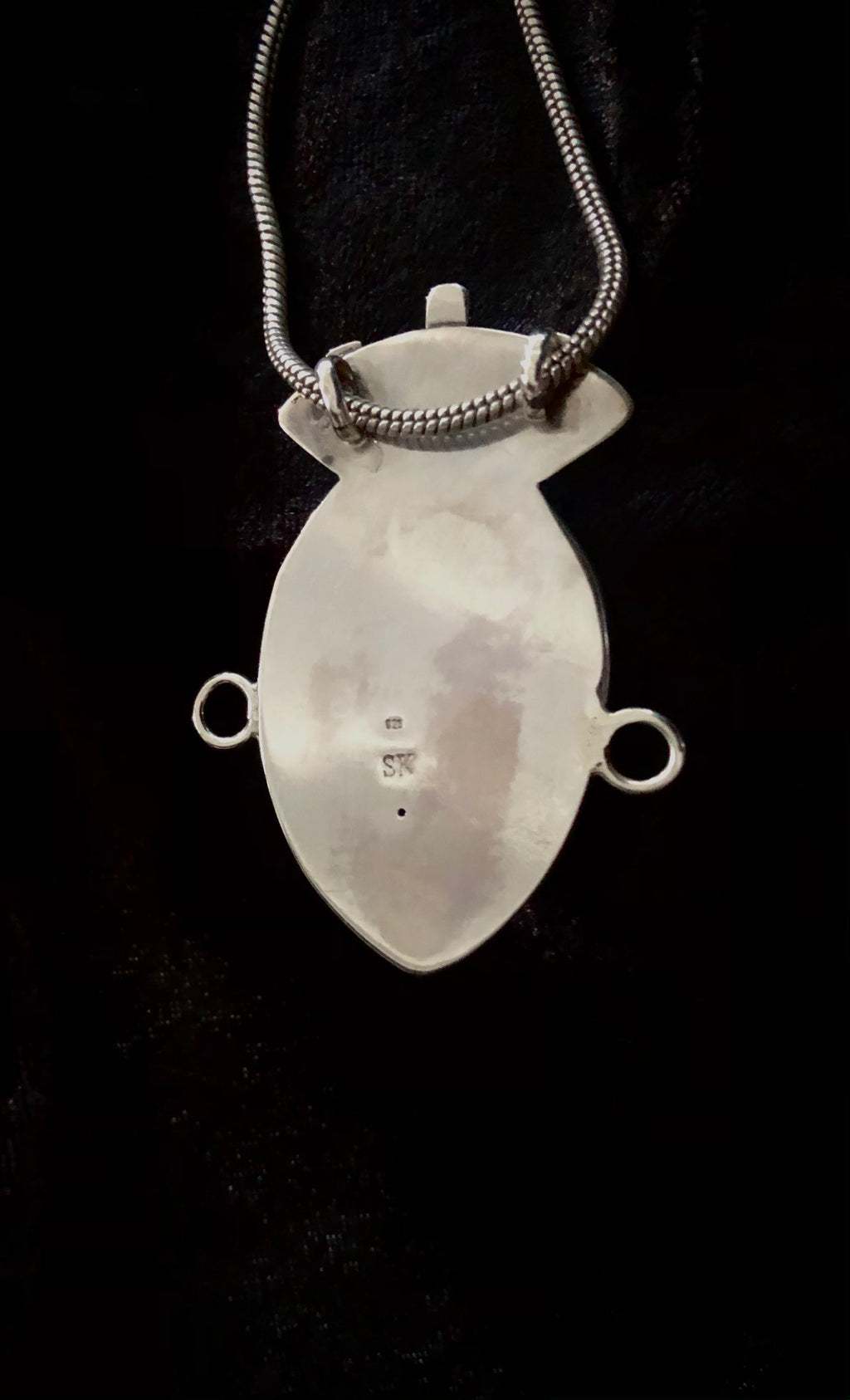 Stunning Silver Repoussè Mask Pendant