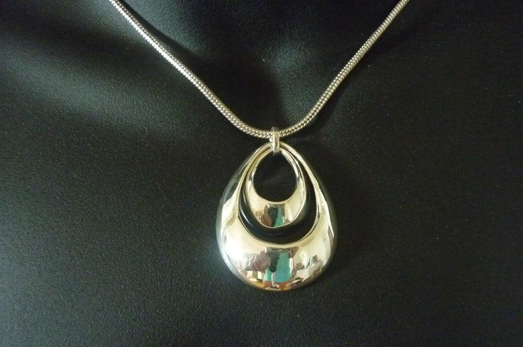 Double Pendant Solid Silver