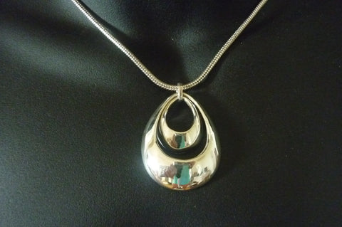 Double Pendant Solid Silver