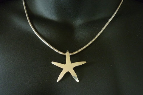 Silver Starfish Seastar Pendant