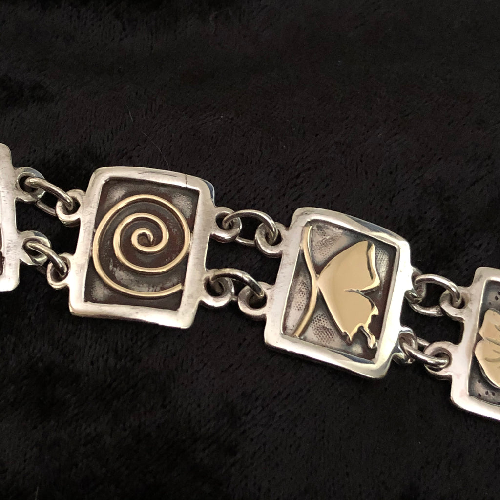 Gold & Silver Island Picture Bracelet