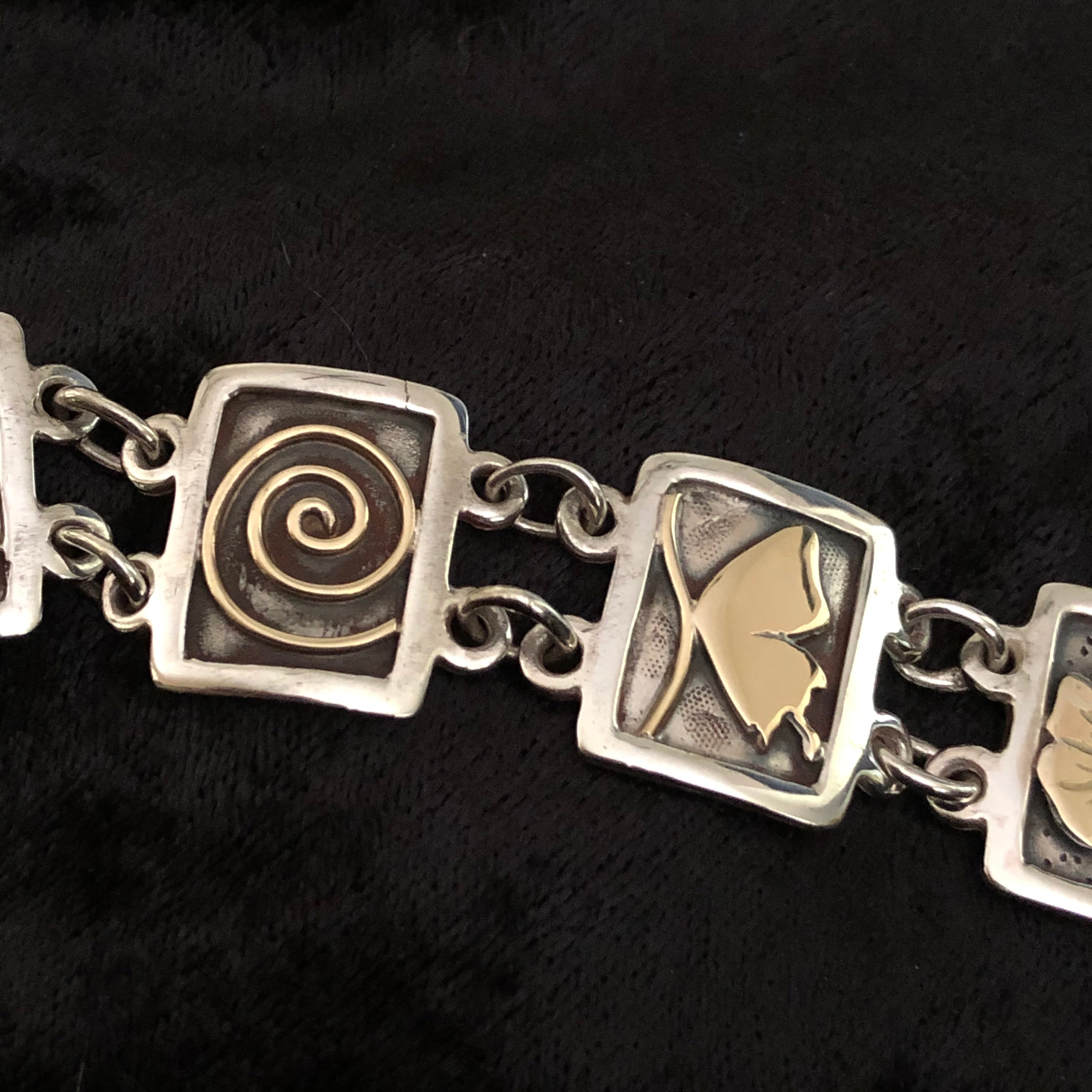 Gold & Silver Island Picture Bracelet