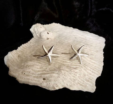 Silver Starfish earrings