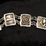 Gold & Silver Island Picture Bracelet