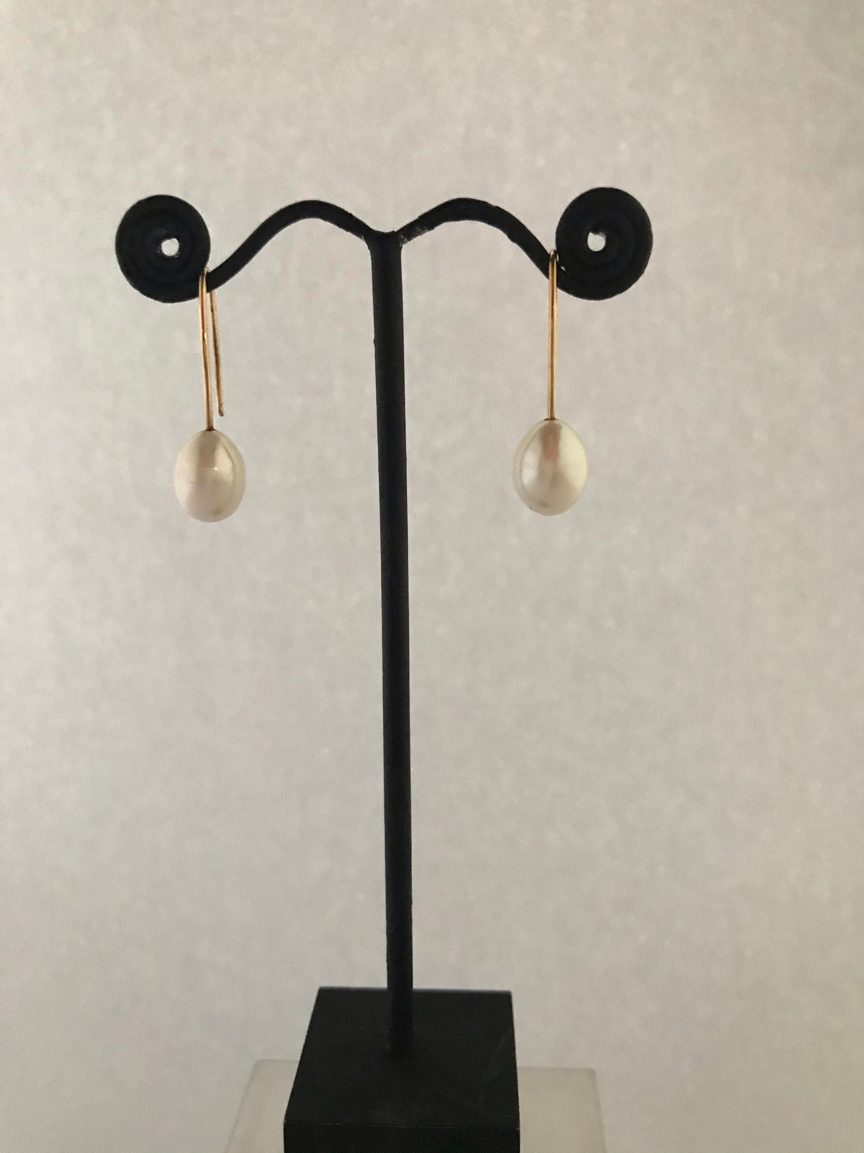 Gold and Pearl Earrings