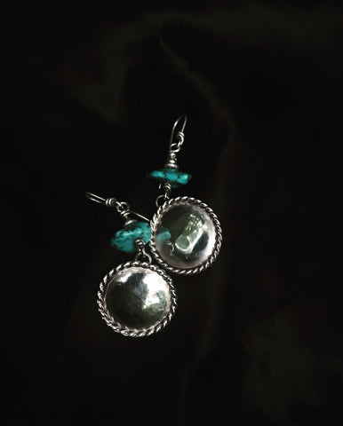 Turquoise & Silver Earrings